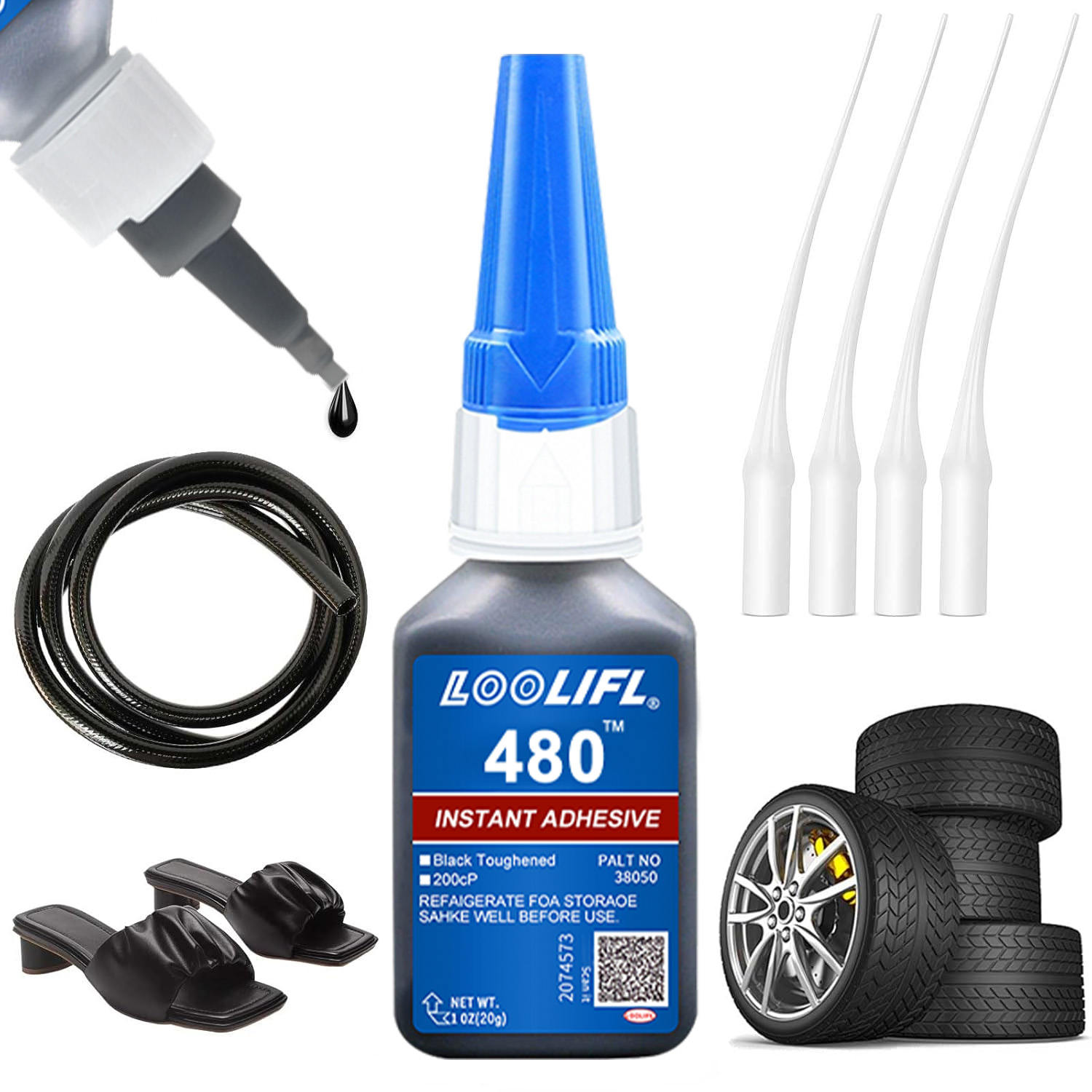 Woodworking Glue - 480 블랙 강력 속건성 접착제, 가죽,