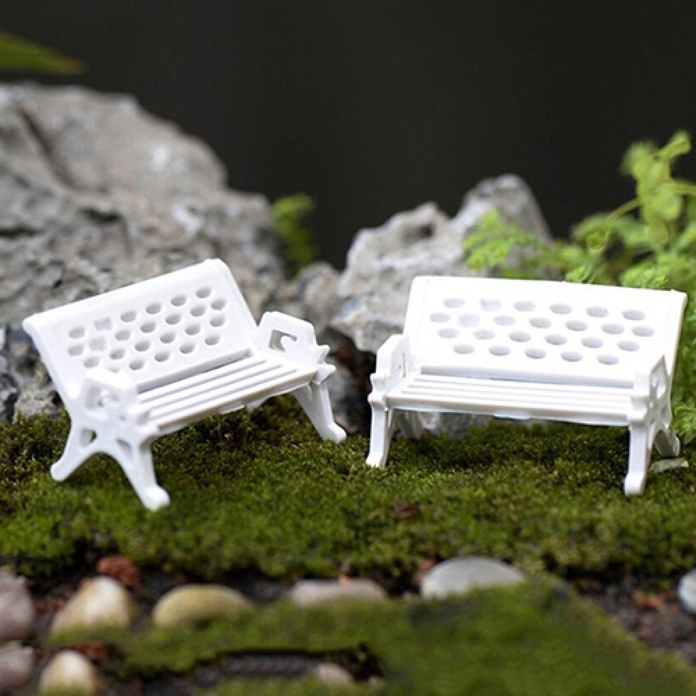 2Pcs 미니 공원 좌석 벤치 귀여운 의자 소형 정원  - Woodworking Resin 리뷰 및 가격