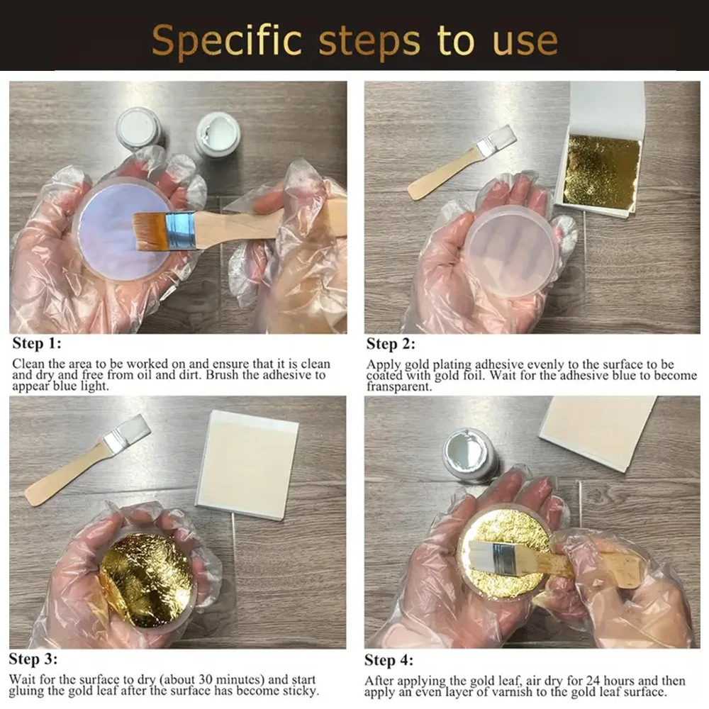 100ml/200ml 골든 리프 금박 접착 키트 - 금 - Woodworking Resin 리뷰 및 가격
