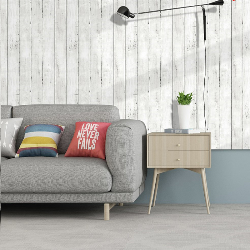 아이보리 화이트 색상의 레트로 스타일 인조 나무 무늬  - Woodworking Wallpaper 리뷰 및 가격